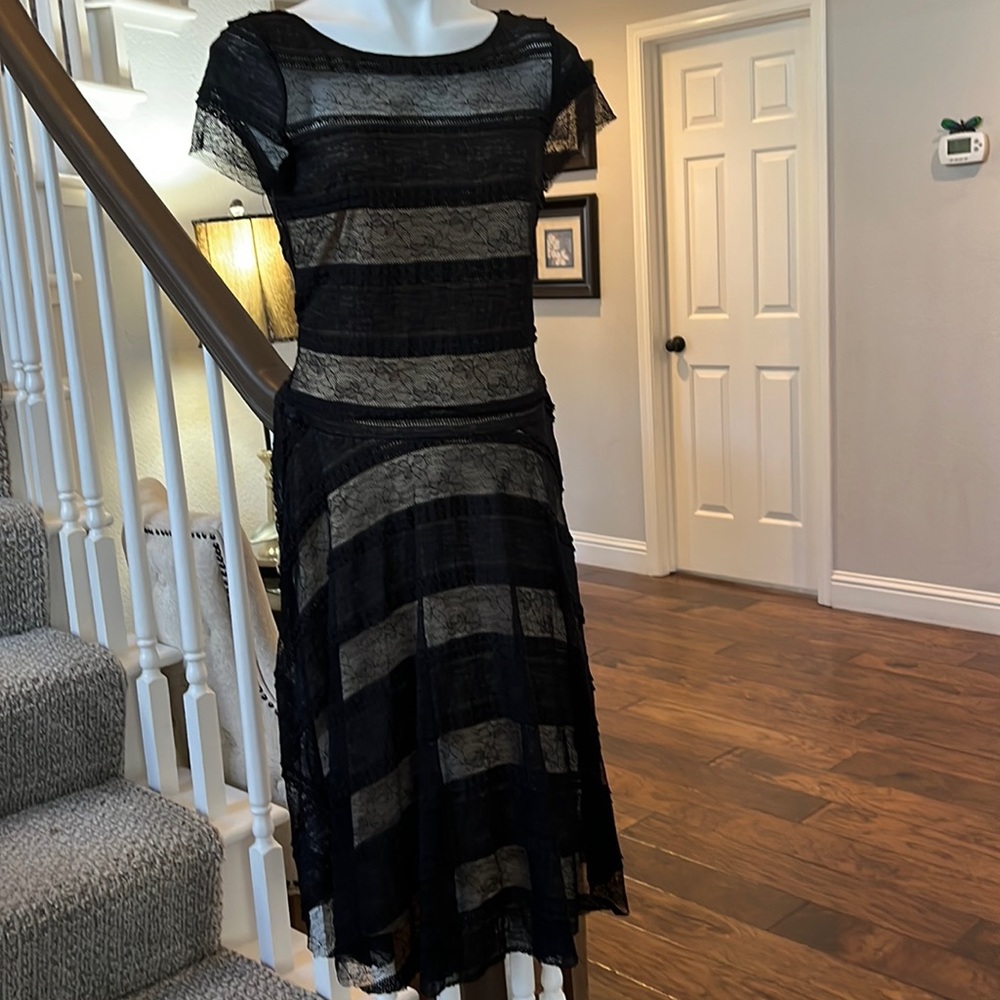 Signature by Sangria Women’s Black Lace Dress Size 10